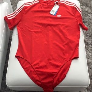 New!! Red Adidas Body Suit